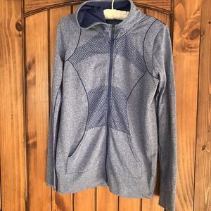 Zella Jacket Womens S Blue Full Zip Hoodie Athletic Running Lightweight Workout